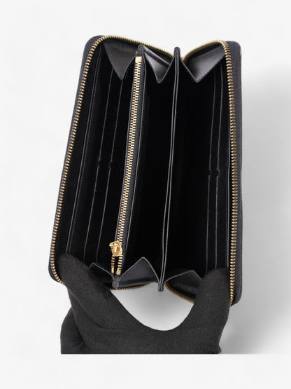 Louis Vuitton x Yayoi Kusama Infinity Zippy Wallet Black / Cream Patent Leather