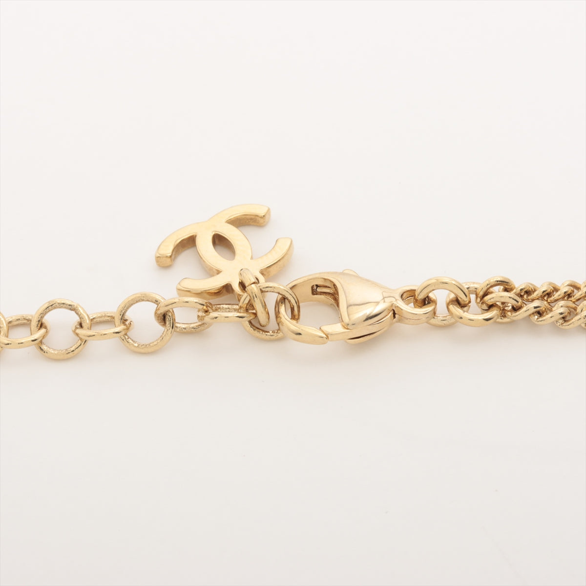 Chanel Coco Logo Gold Rhinestone Chain Necklace Costume Jewellery