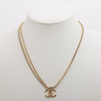 Chanel Coco Logo Gold Rhinestone Chain Necklace Costume Jewellery
