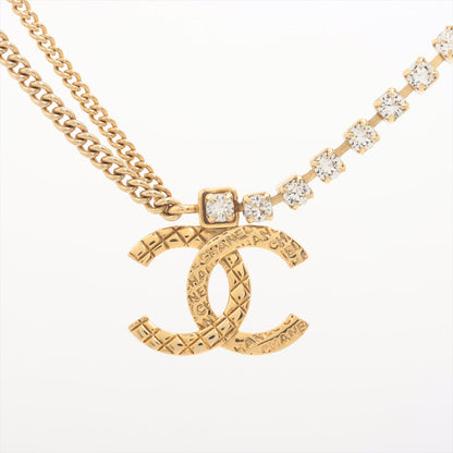 Chanel Coco Logo Gold Rhinestone Chain Necklace Costume Jewellery