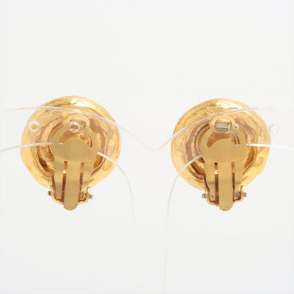 Chanel Coco Mark Logo Gold Clip On Earrings Costume Jewellery