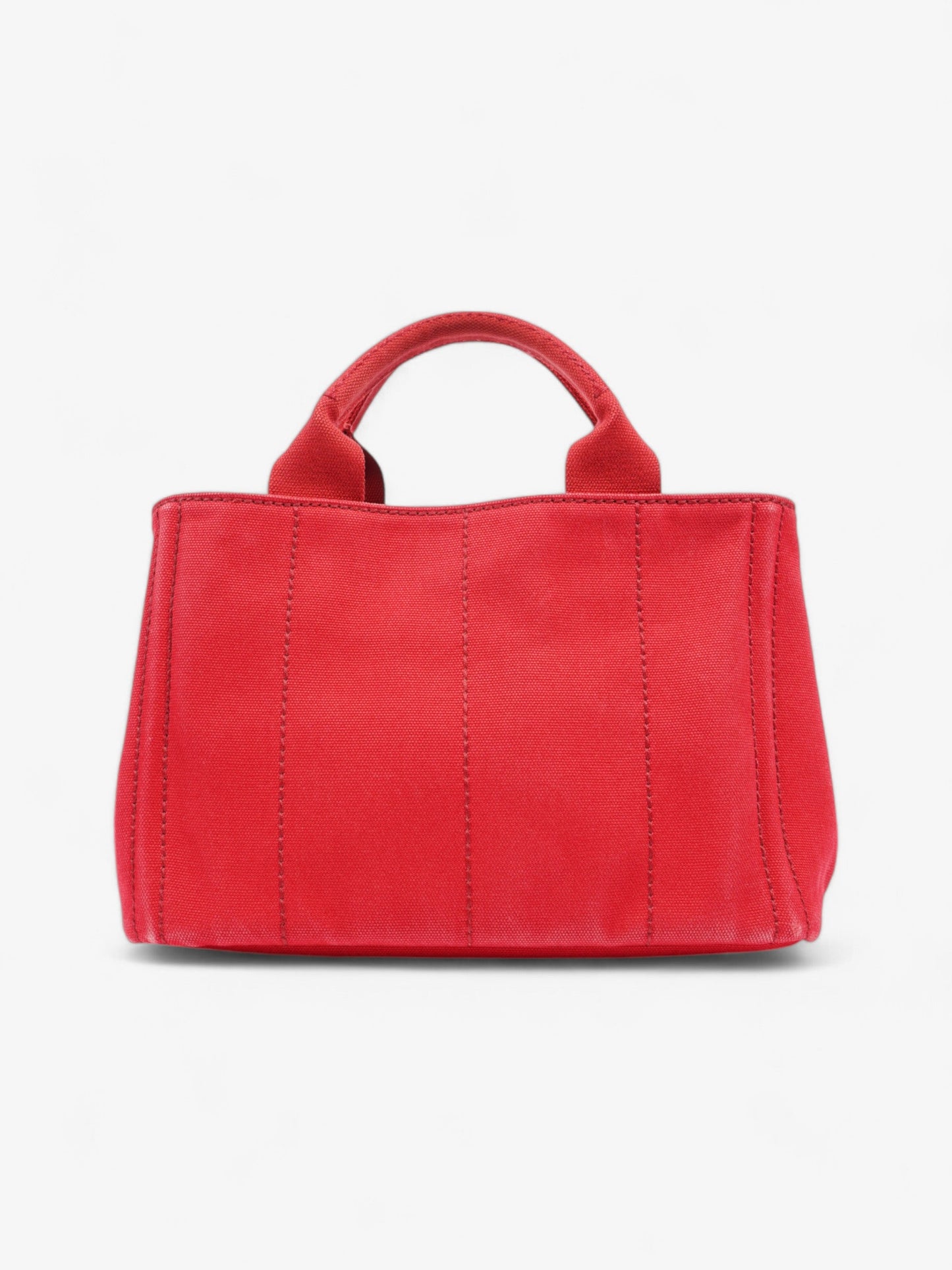 Prada Canapa Tote Red Cotton