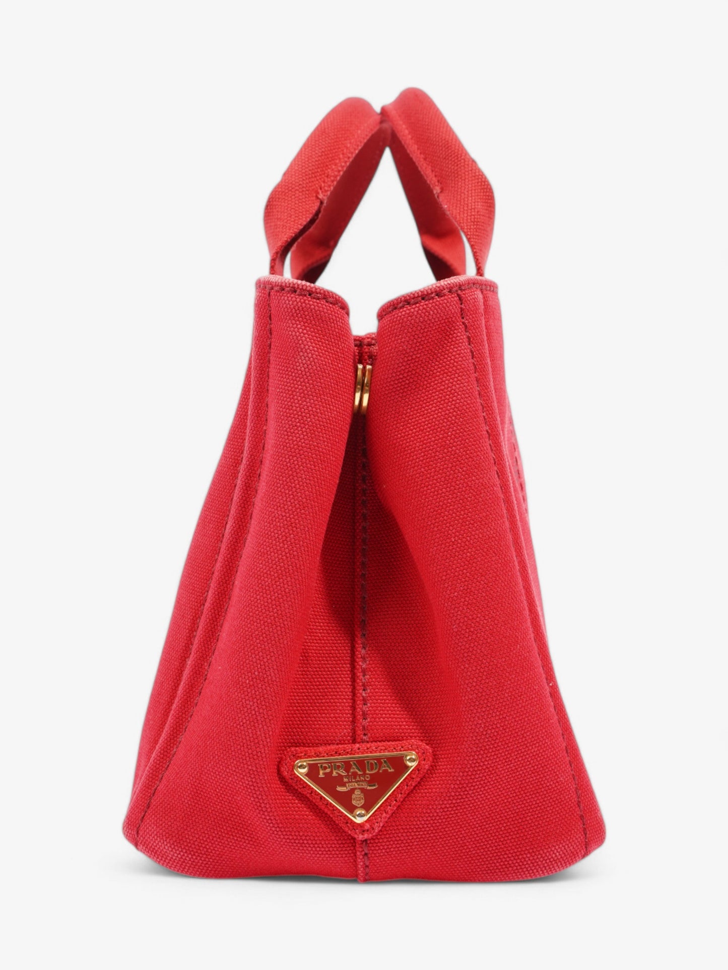 Prada Canapa Tote Red Cotton