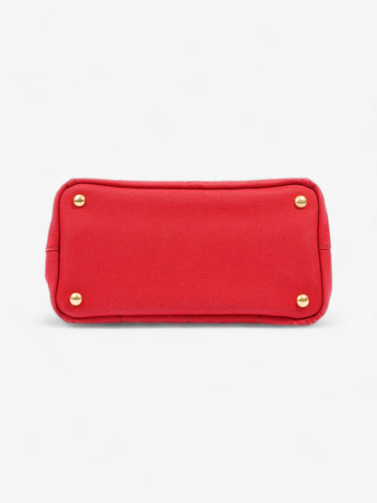 Prada Canapa Tote Red Cotton