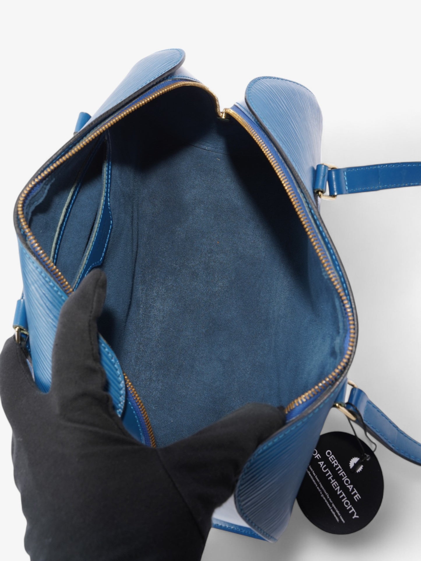 Louis Vuitton Soufflot Blue Epi Leather
