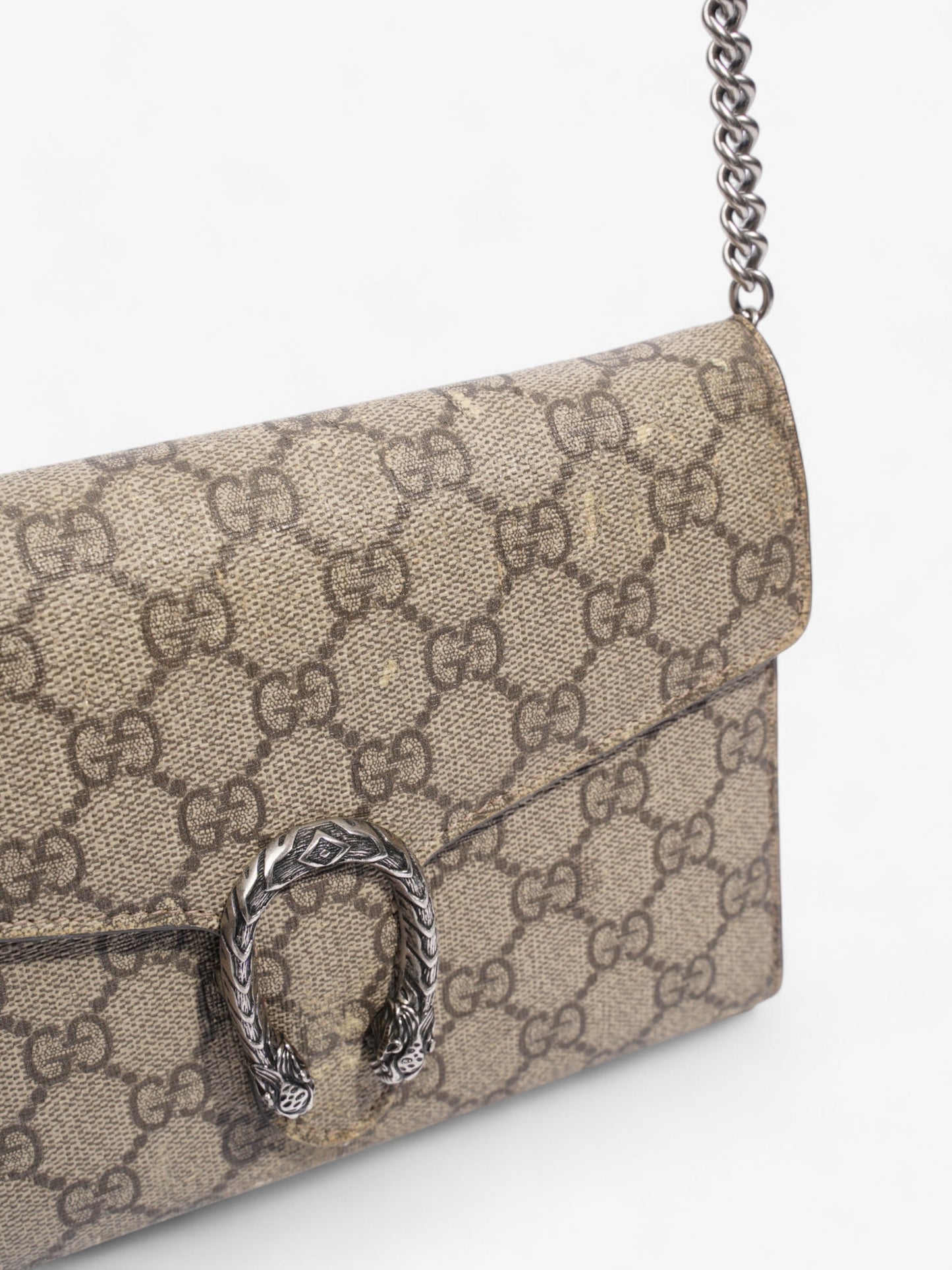 Gucci Dionysus Chain Wallet GG Supreme Coated Canvas