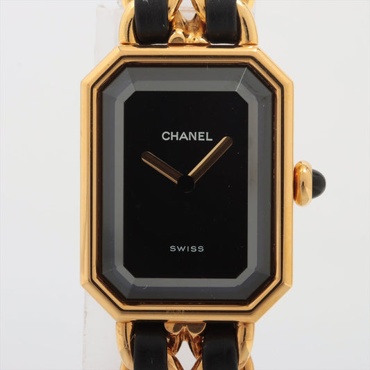 Chanel Premiere S Gold Black Watch