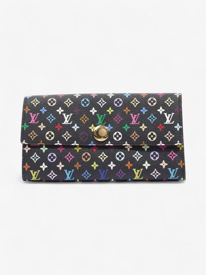 Louis Vuitton Sarah Wallet Black / Multicolour Coated Canvas