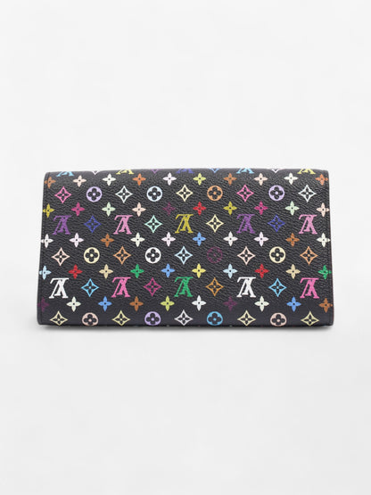 Louis Vuitton Sarah Wallet Black / Multicolour Coated Canvas