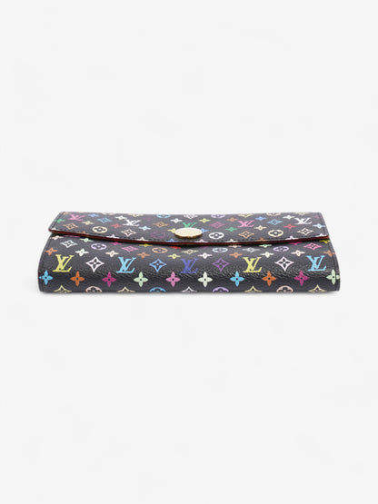 Louis Vuitton Sarah Wallet Black / Multicolour Coated Canvas