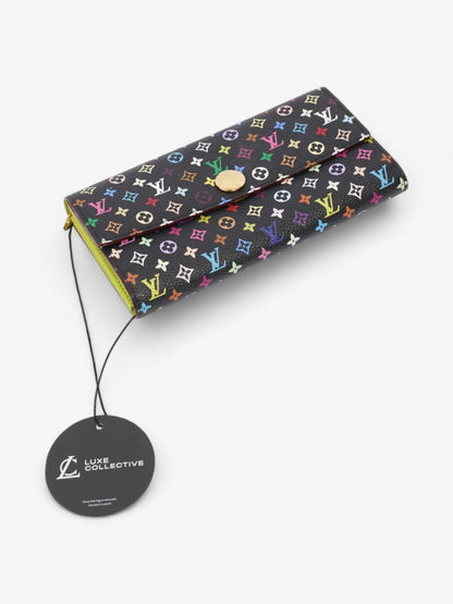 Louis Vuitton Sarah Wallet Black / Multicolour Coated Canvas