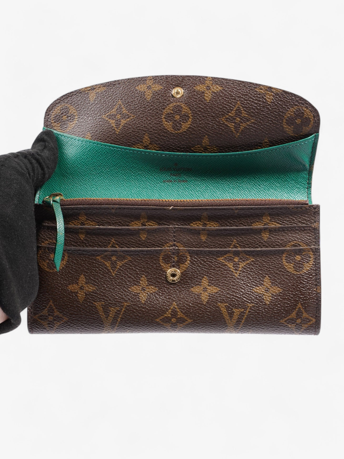 Louis Vuitton Emilie Wallet Monogram Coated Canvas