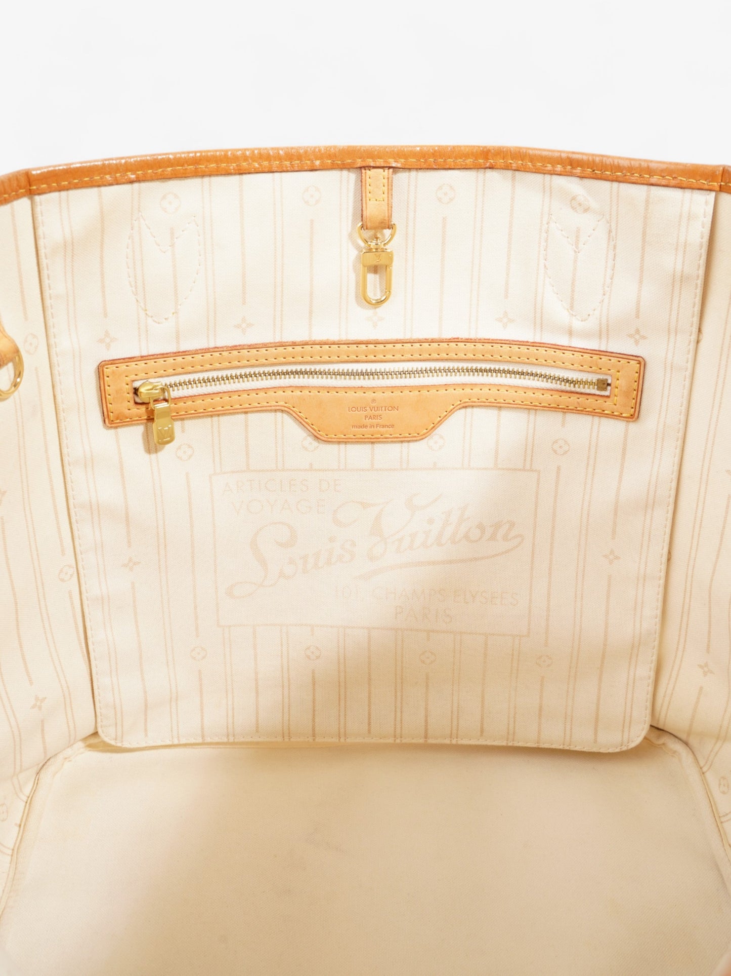 Louis Vuitton Neverfull Damier Azur Coated Canvas MM