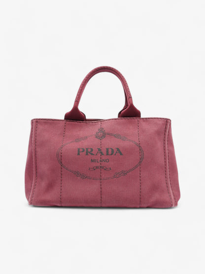 Prada Prada Canapa 2 Way Handbag Bordeaux Cotton