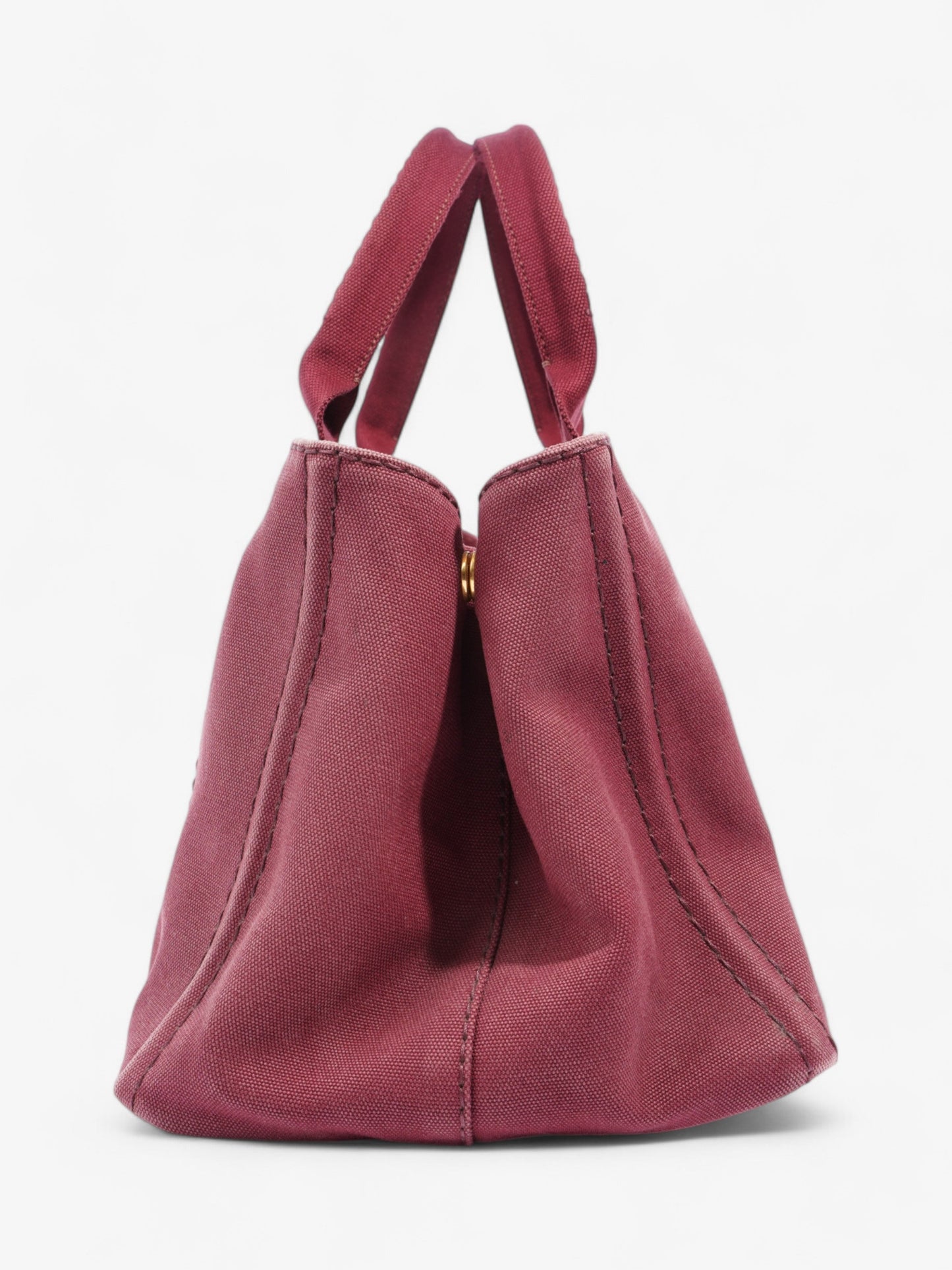 Prada Prada Canapa 2 Way Handbag Bordeaux Cotton