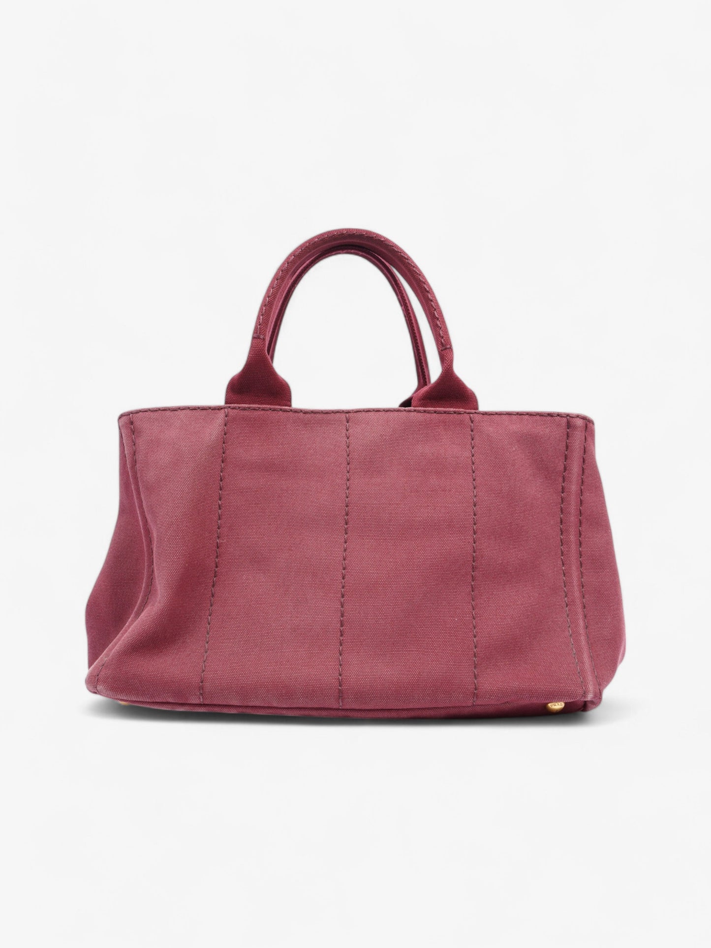 Prada Prada Canapa 2 Way Handbag Bordeaux Cotton