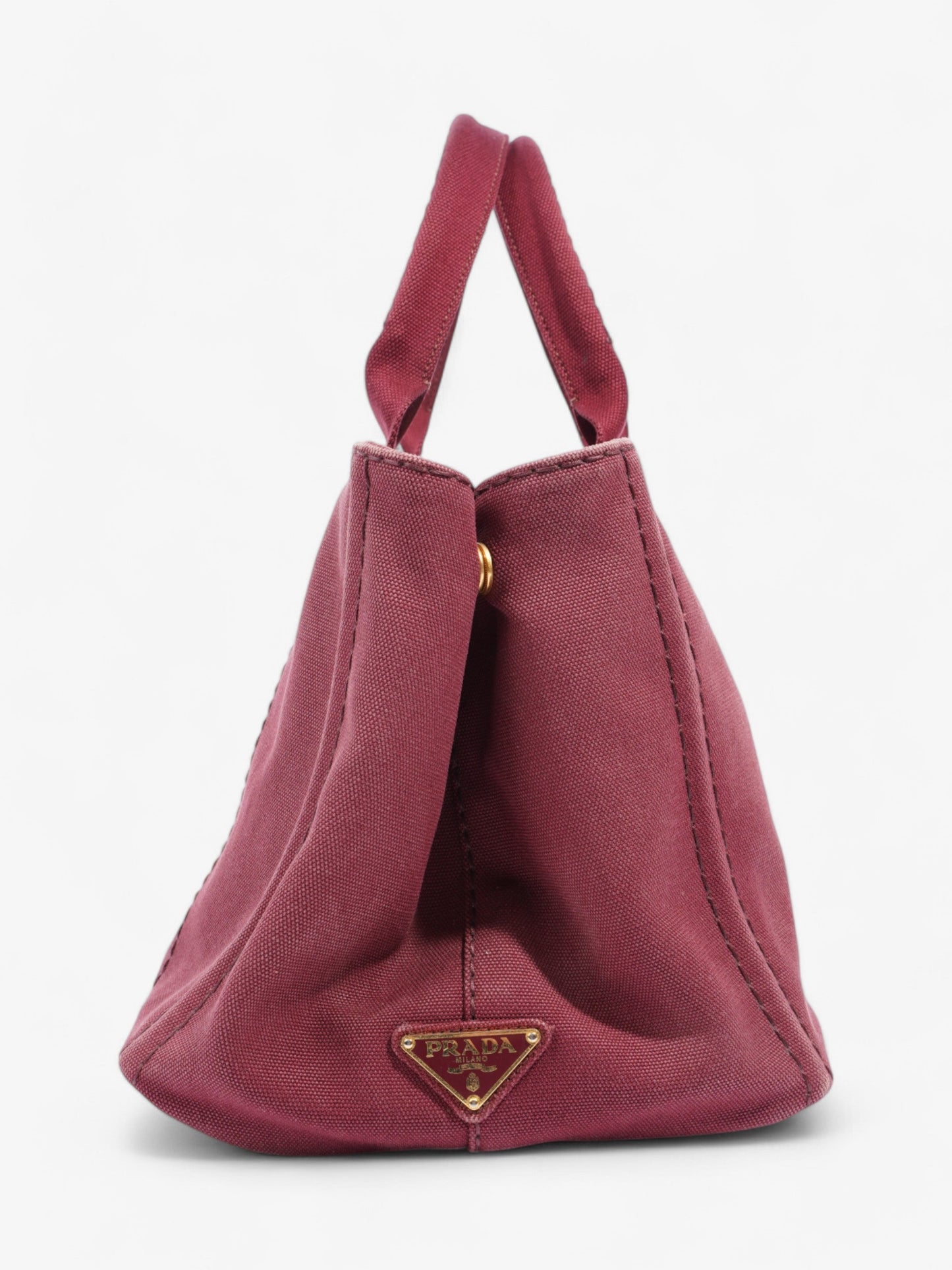 Prada Prada Canapa 2 Way Handbag Bordeaux Cotton