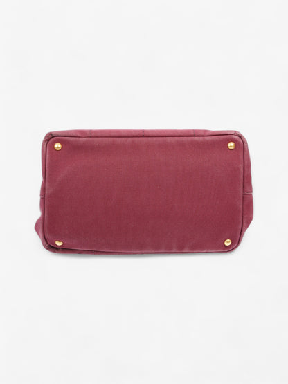 Prada Prada Canapa 2 Way Handbag Bordeaux Cotton