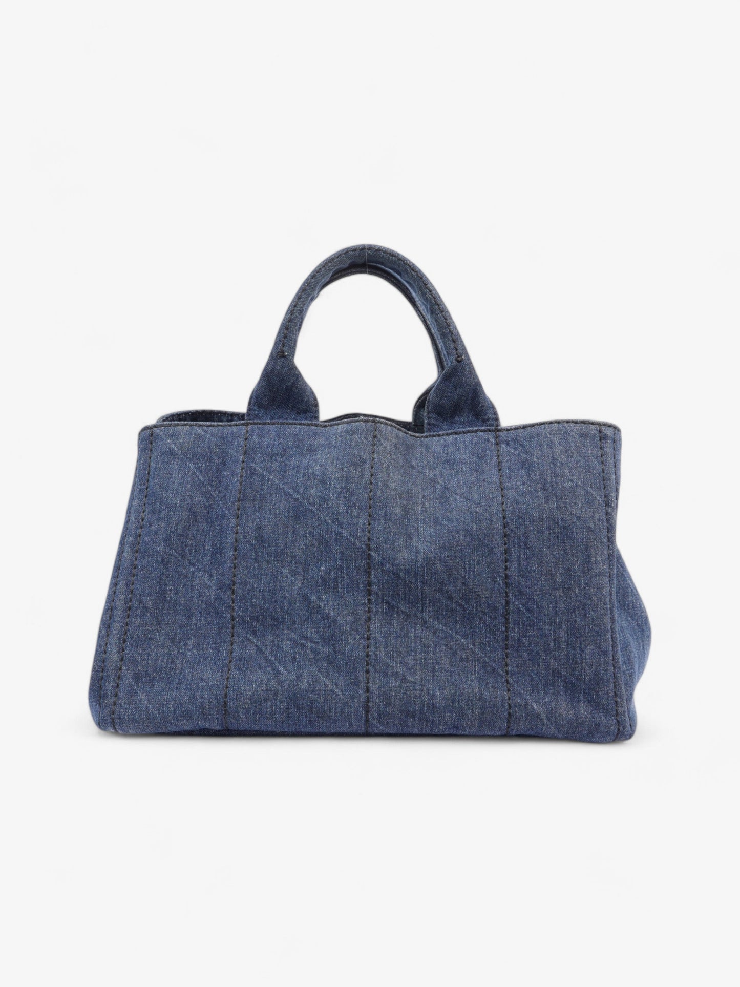 Prada Canapa Handbag Blue Denim