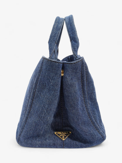 Prada Canapa Handbag Blue Denim