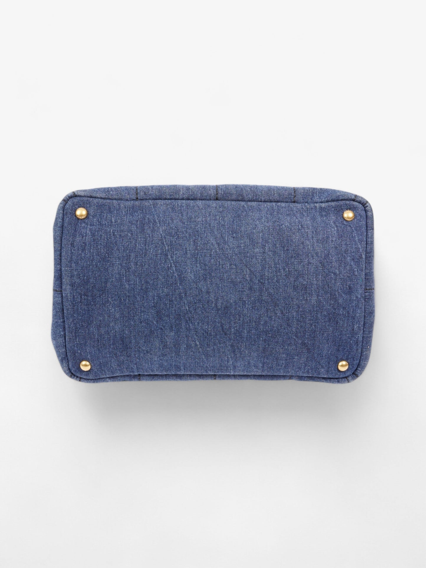 Prada Canapa Handbag Blue Denim
