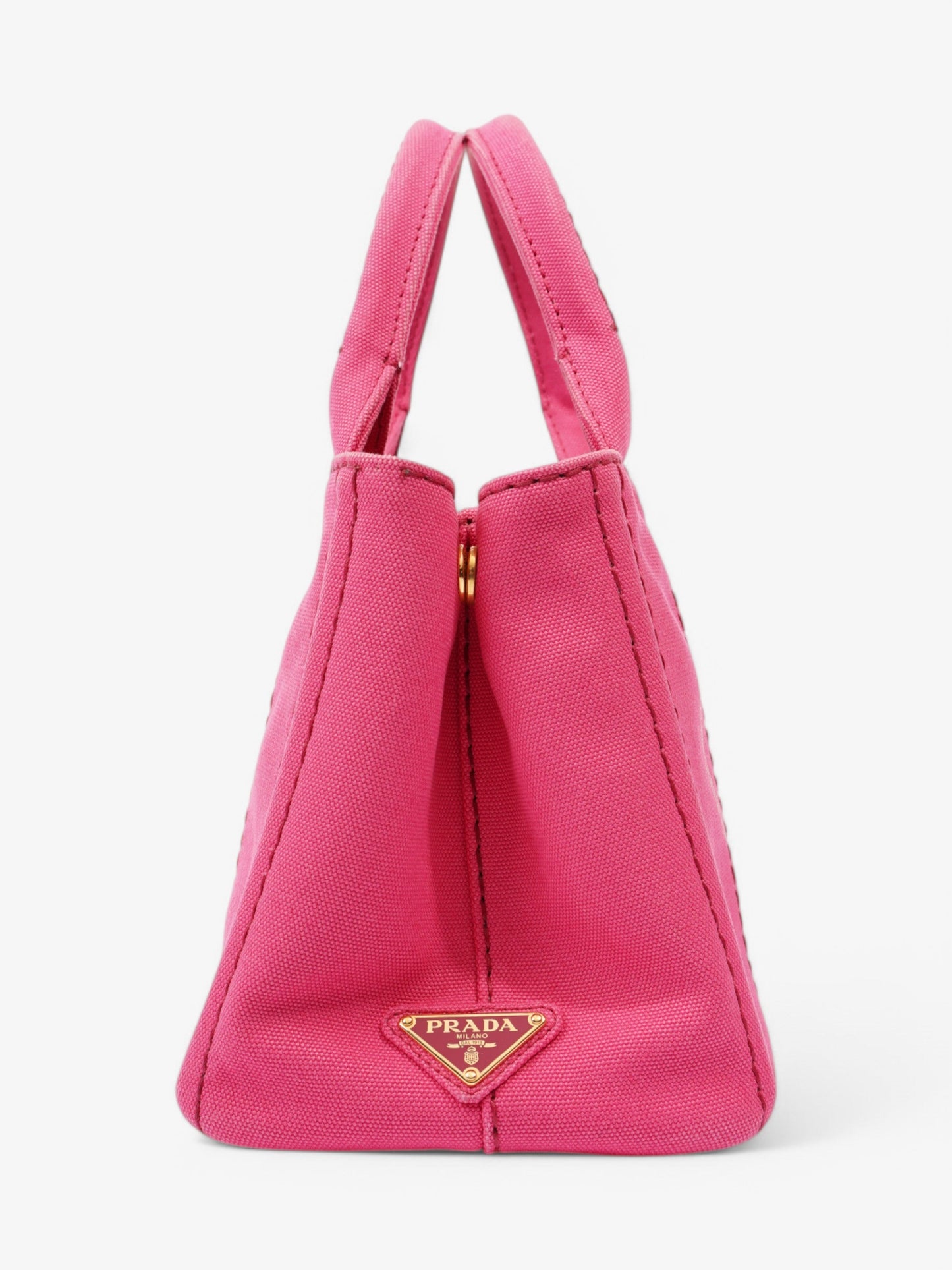 Prada Canapa 2 Way Bag Pink Canvas