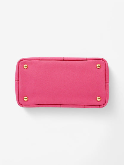 Prada Canapa 2 Way Bag Pink Canvas