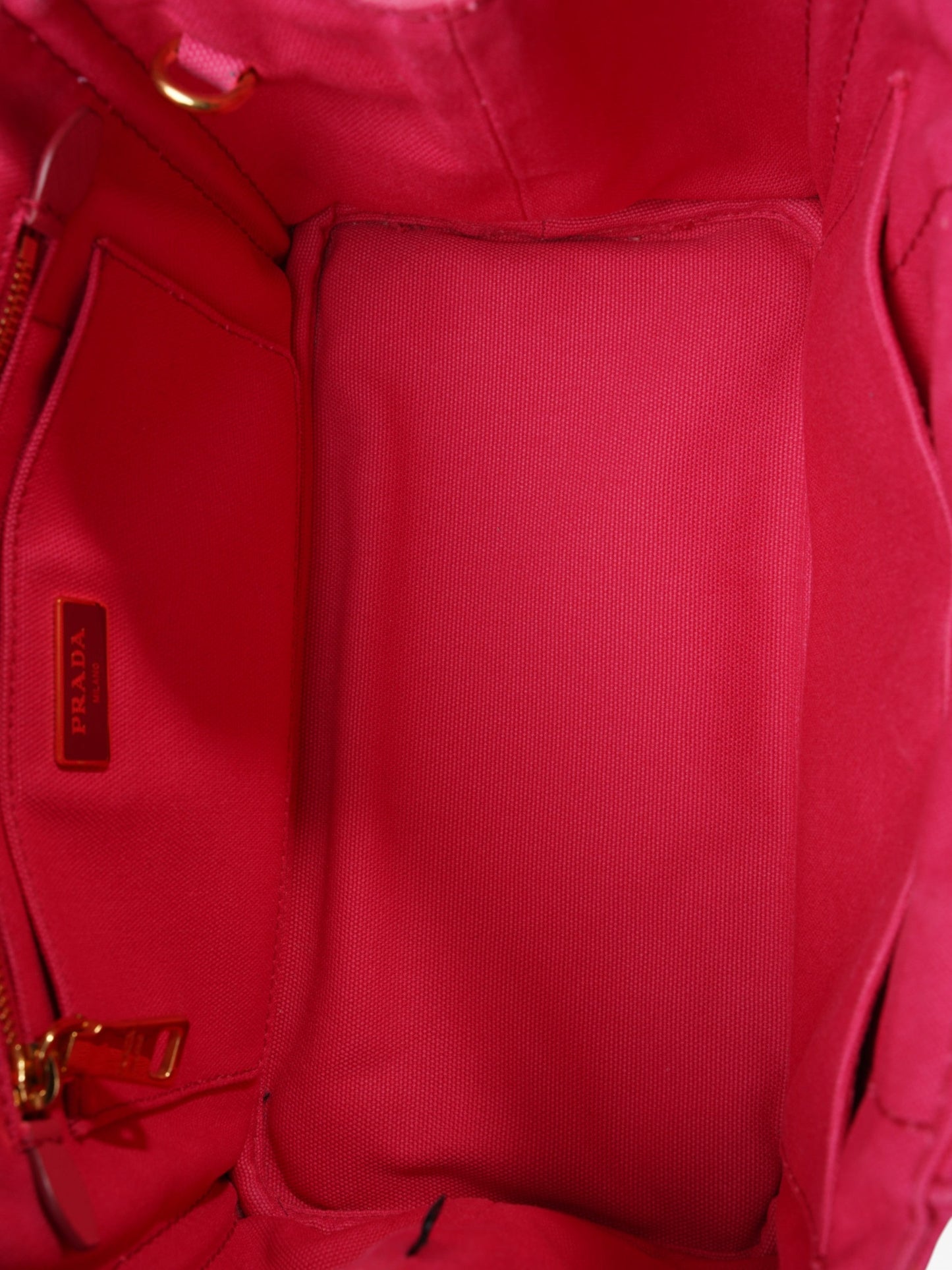 Prada Canapa 2 Way Bag Pink Canvas