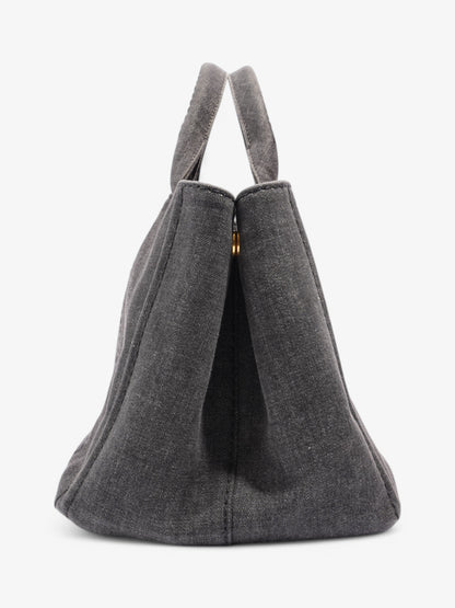Prada Canapa 2 Way Bag Black Denim