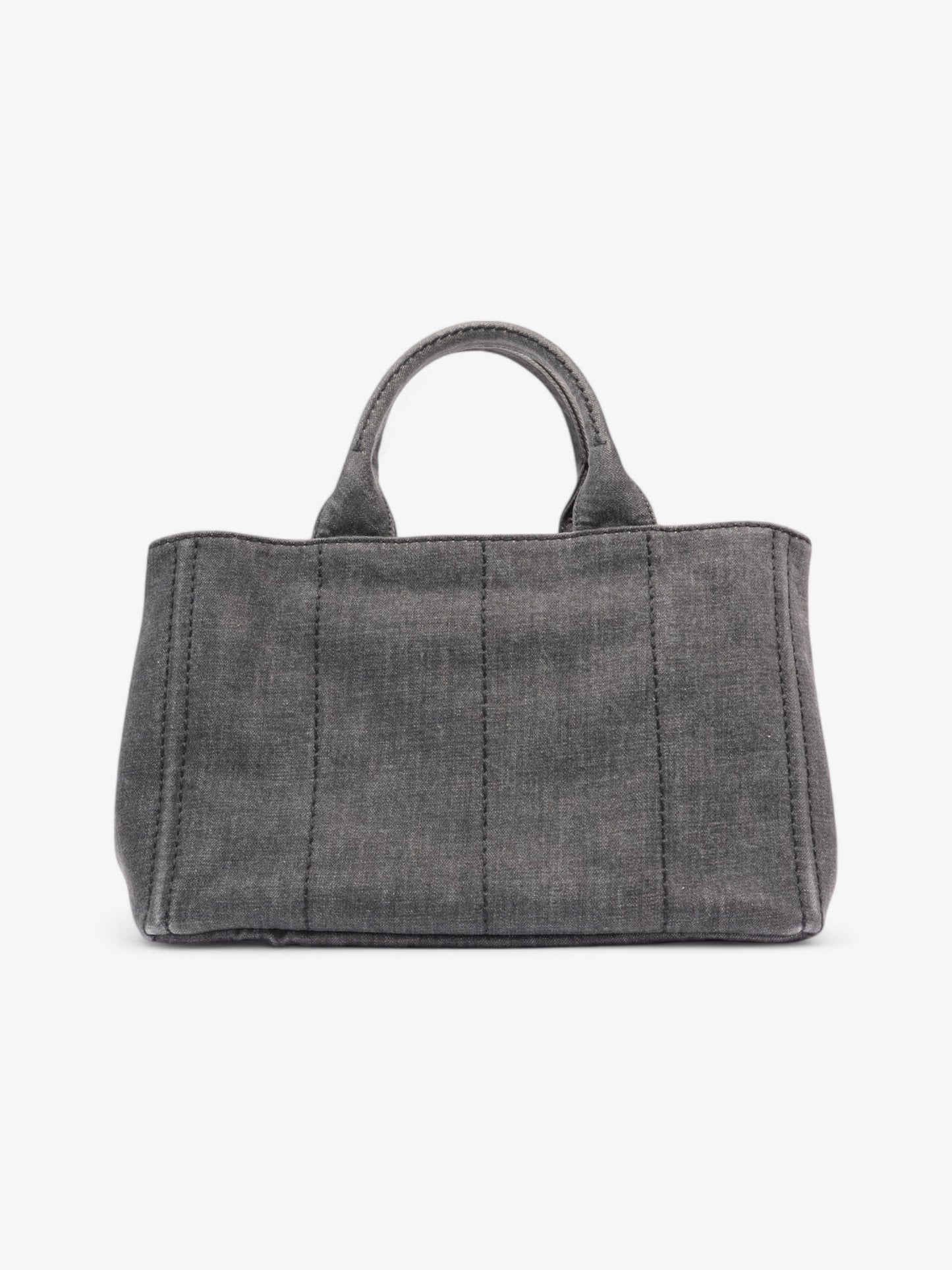 Prada Canapa 2 Way Bag Black Denim