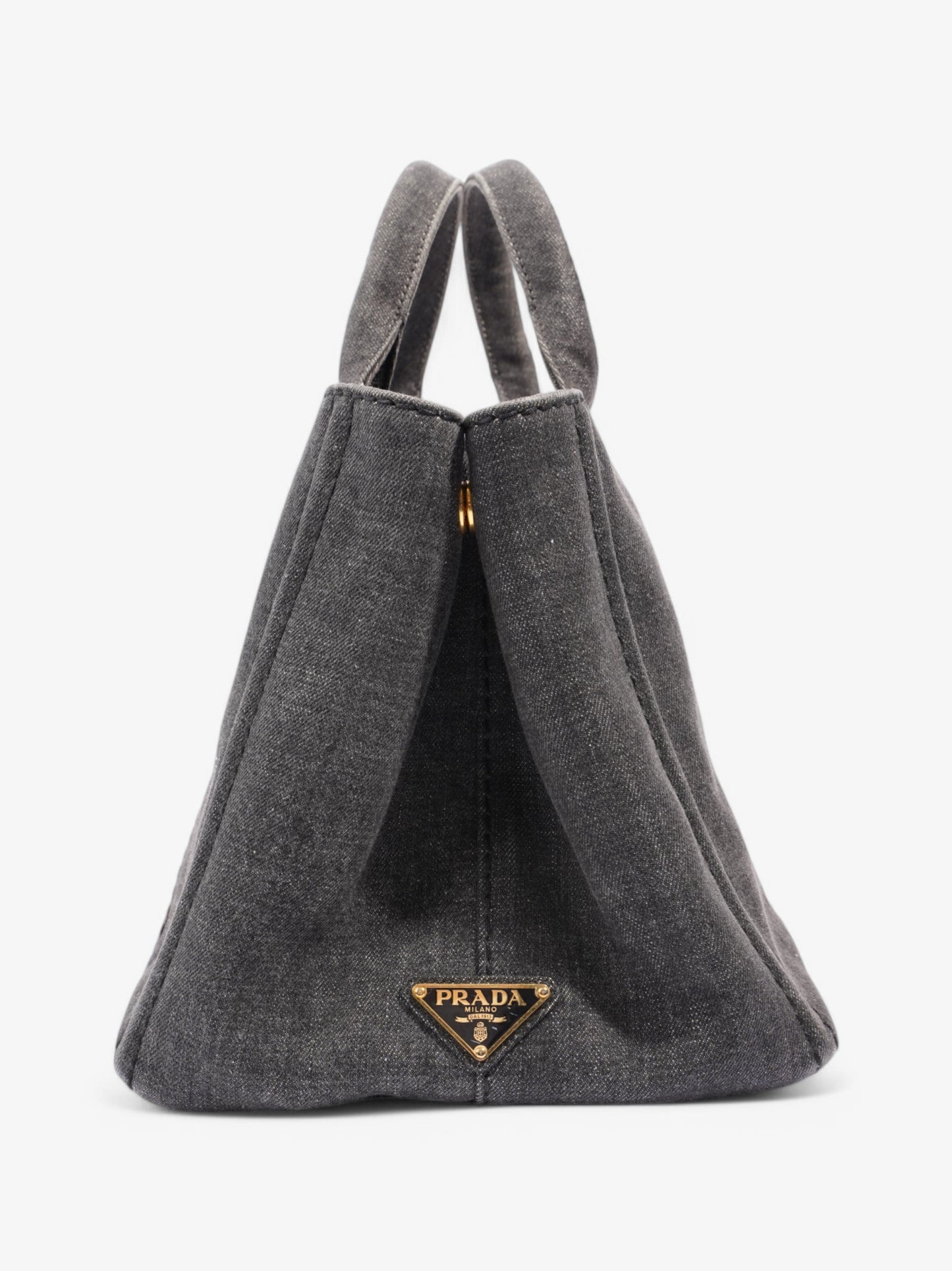 Prada Canapa 2 Way Bag Black Denim