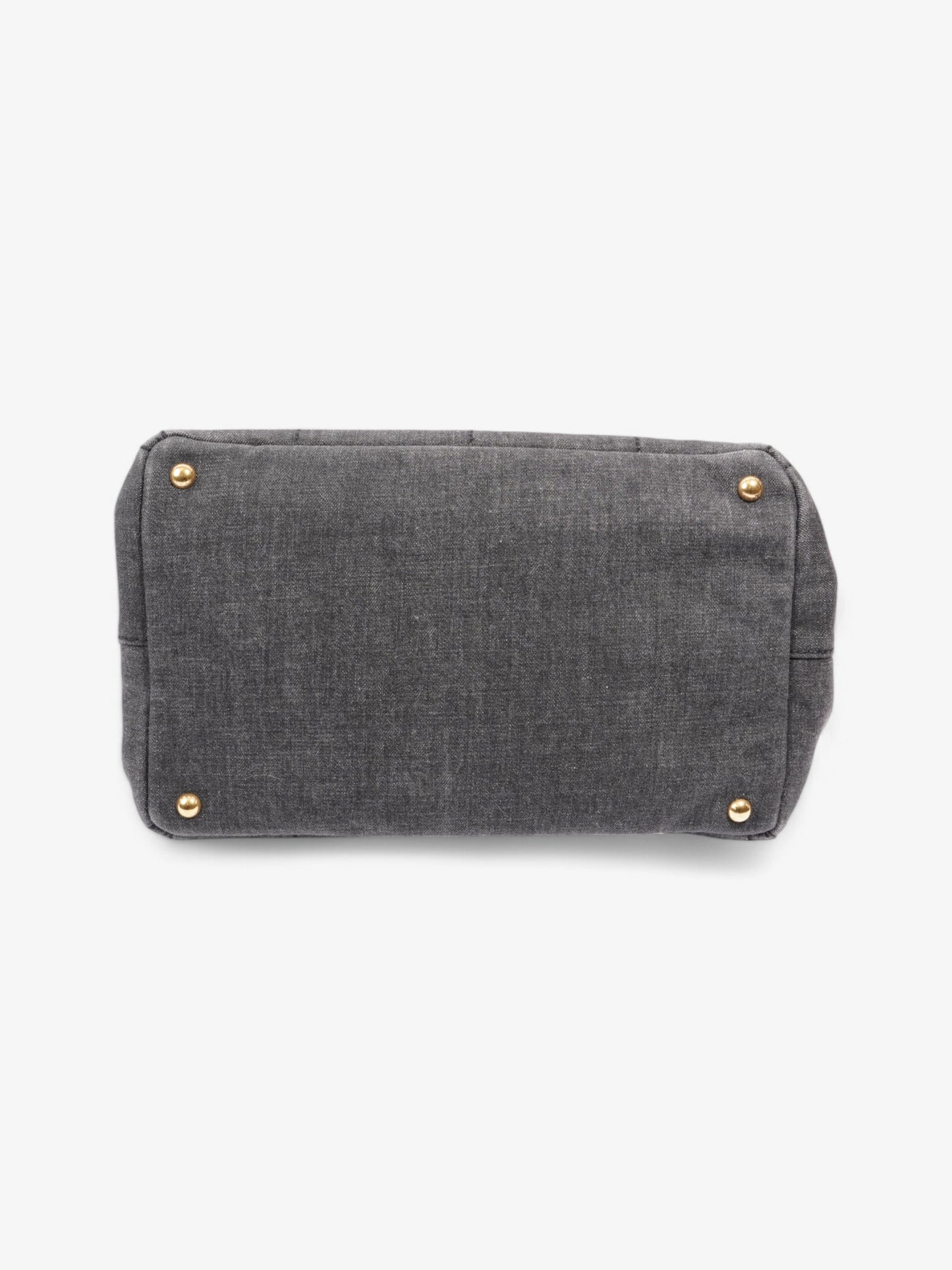 Prada Canapa 2 Way Bag Black Denim