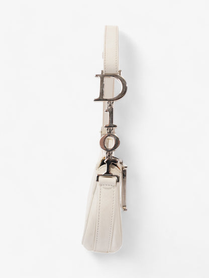 Christian Dior Charms Shoulder Bag White Leather