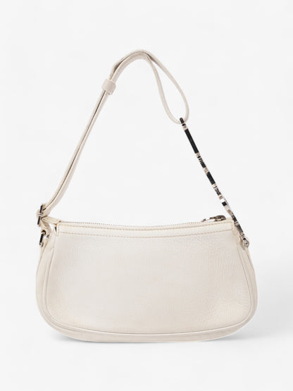 Christian Dior Charms Shoulder Bag White Leather