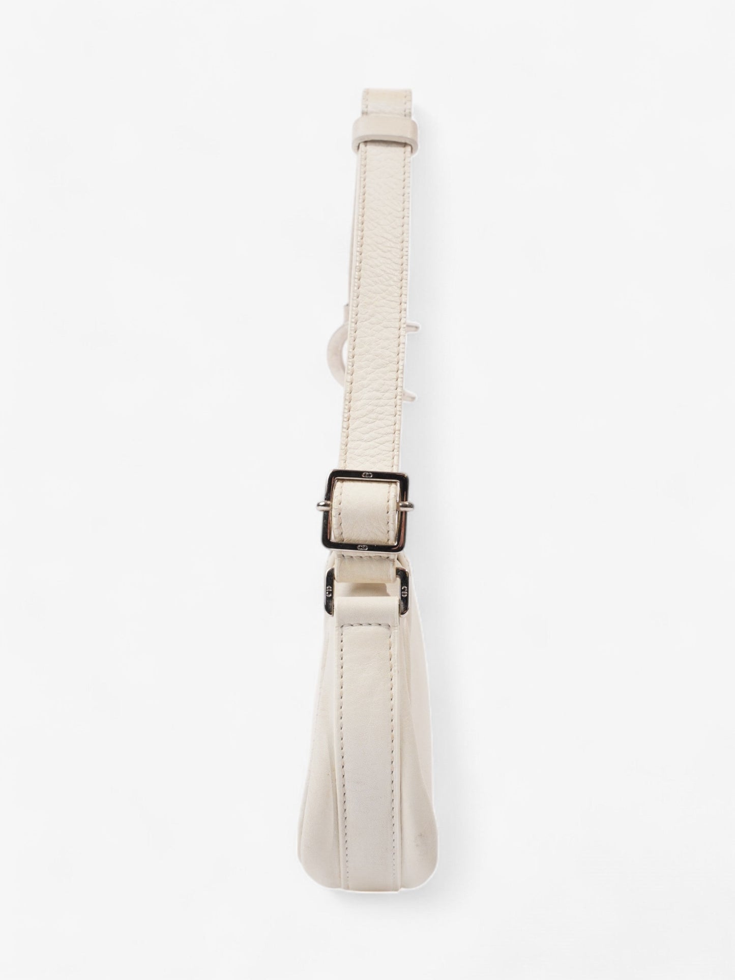 Christian Dior Charms Shoulder Bag White Leather