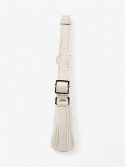 Christian Dior Charms Shoulder Bag White Leather