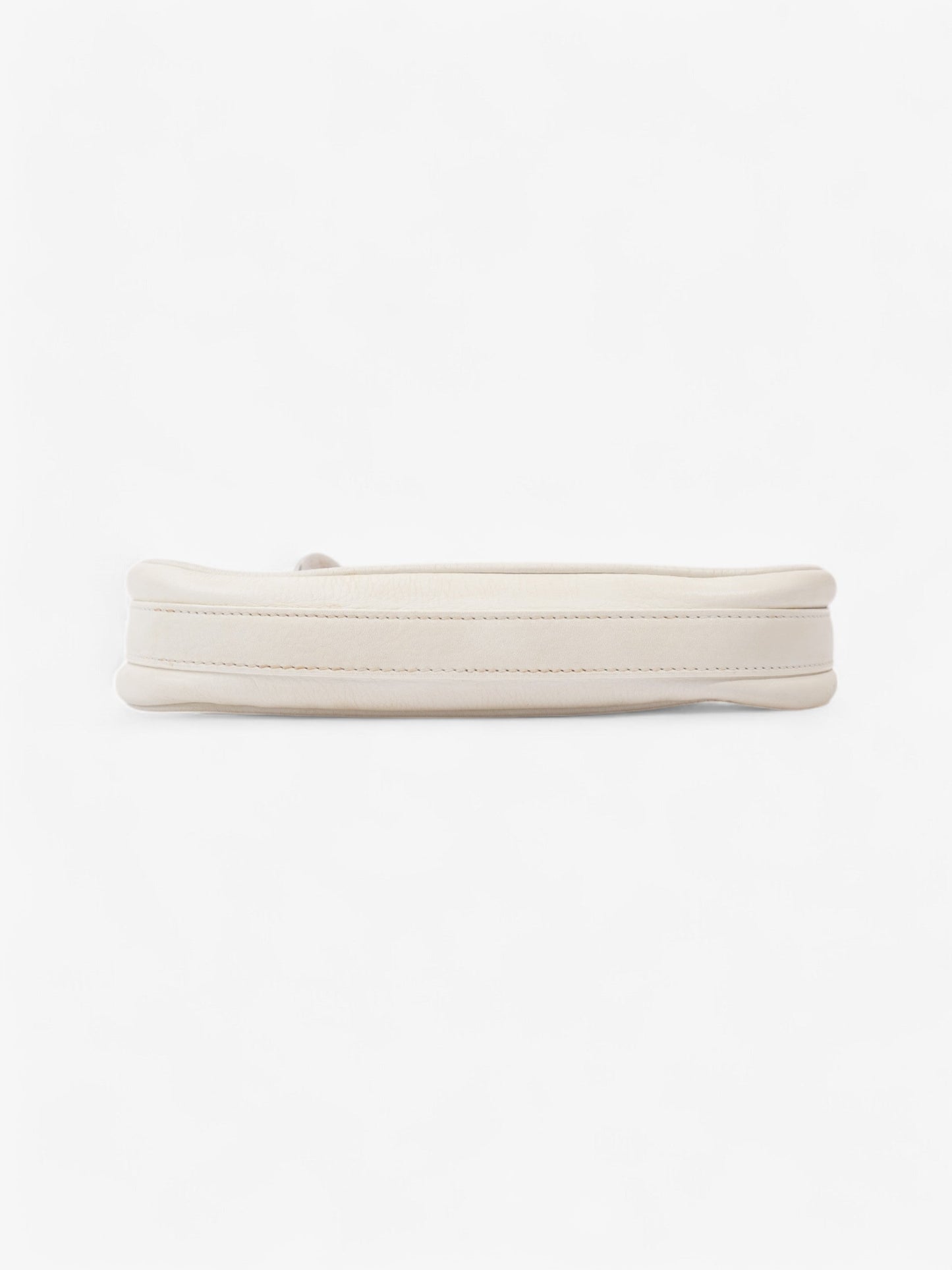 Christian Dior Charms Shoulder Bag White Leather