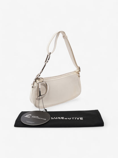 Christian Dior Charms Shoulder Bag White Leather
