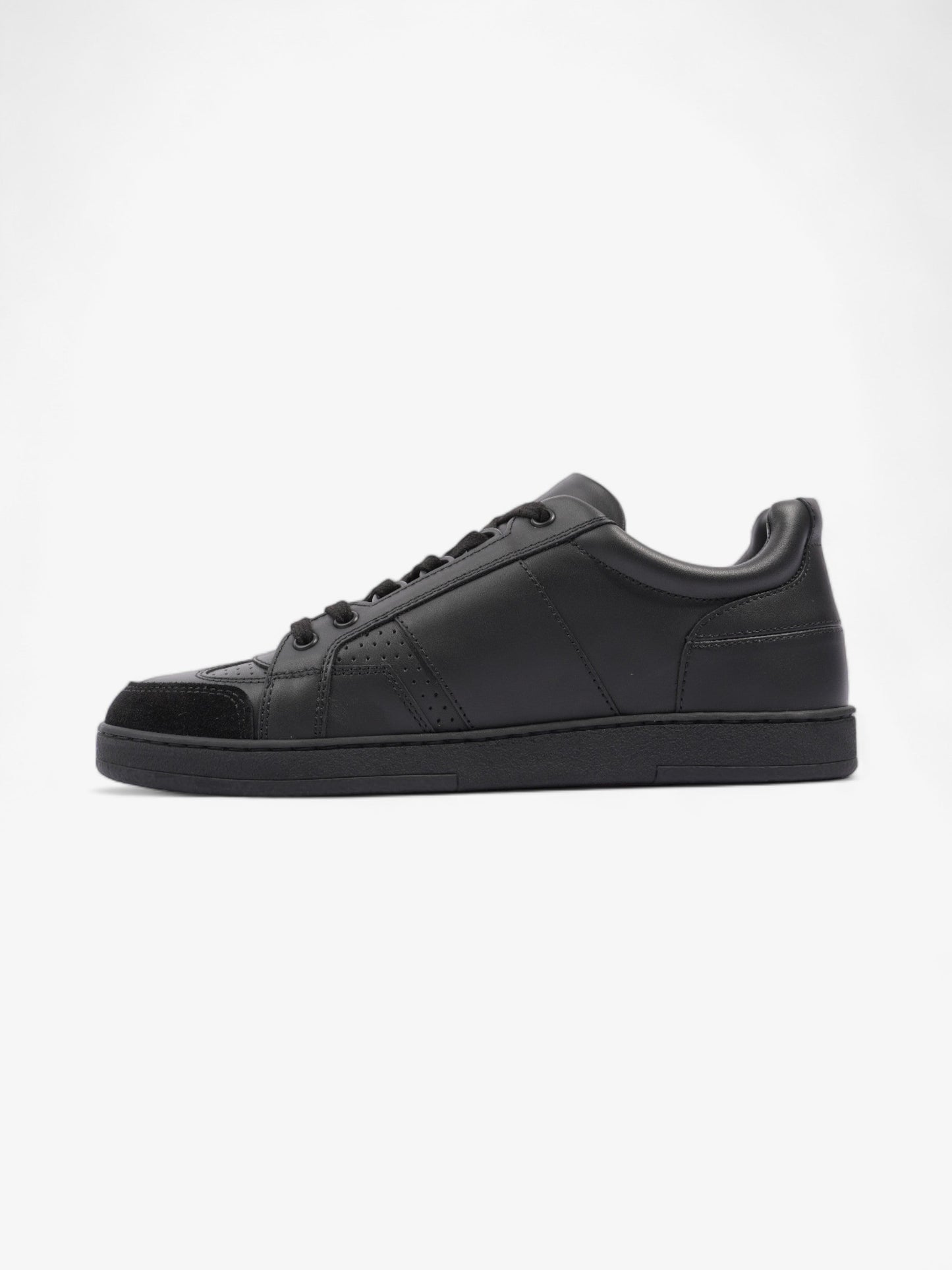 Christian Dior CD Low Top Sneakers Black / White Leather EU 38 UK 5