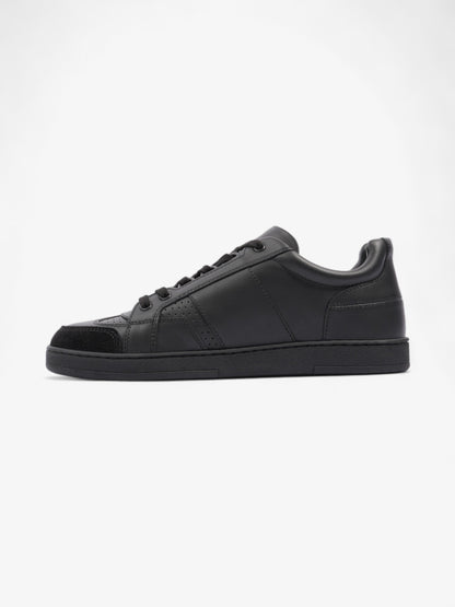 Christian Dior CD Low Top Sneakers Black / White Leather EU 38 UK 5