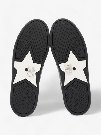 Christian Dior CD Low Top Sneakers Black / White Leather EU 38 UK 5