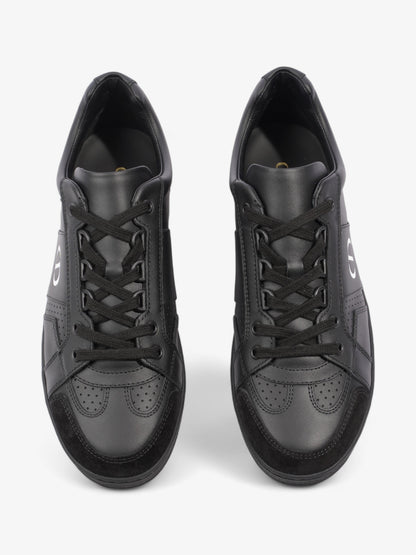 Christian Dior CD Low Top Sneakers Black / White Leather EU 38 UK 5