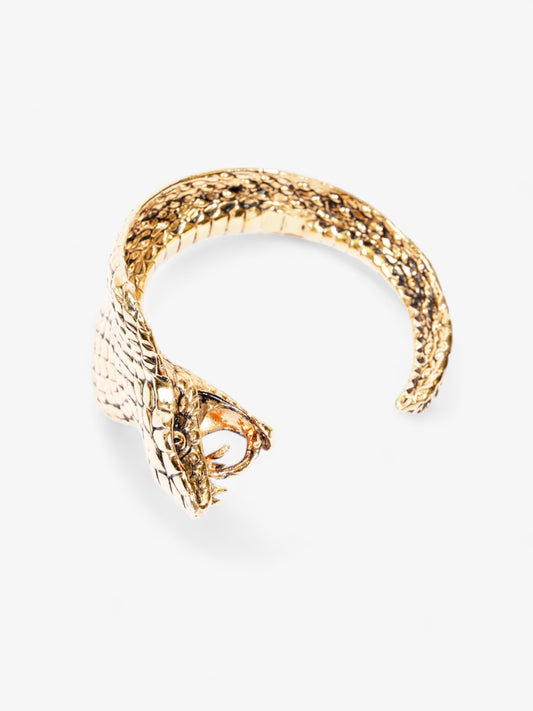 Saint Laurent Anamalier Cobra Cuff Bracelet  Gold Brass