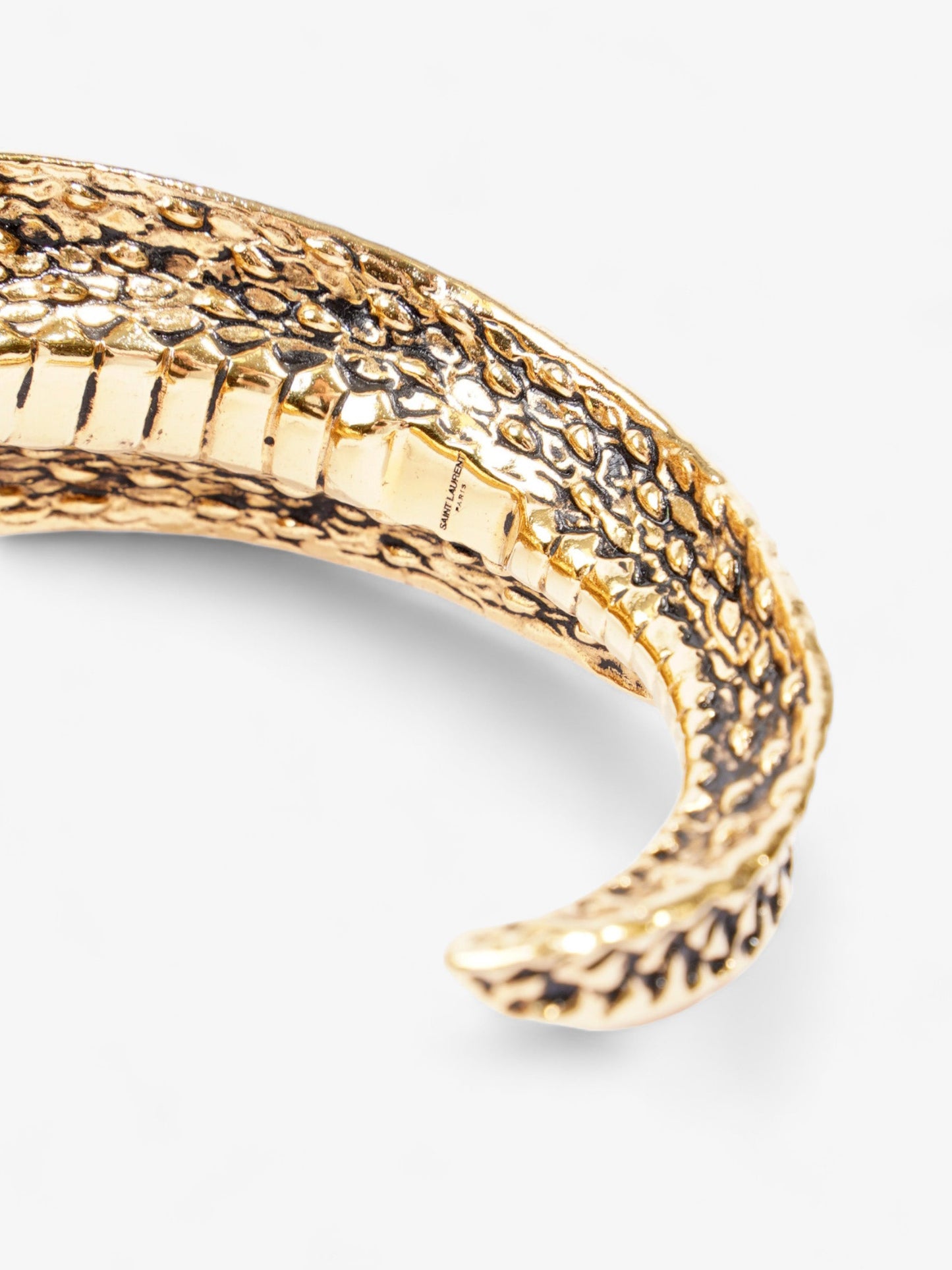 Saint Laurent Anamalier Cobra Cuff Bracelet  Gold Brass