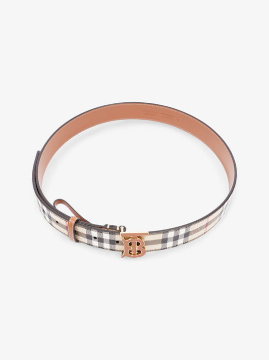 Burberry TB Belt Vintage Check / Briar Brown Canvas Medium - 102cm