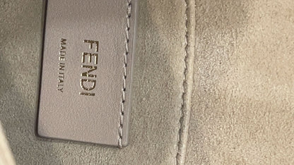 FENDI Kan U Small Embossed Leather Crossbody Bag Brown