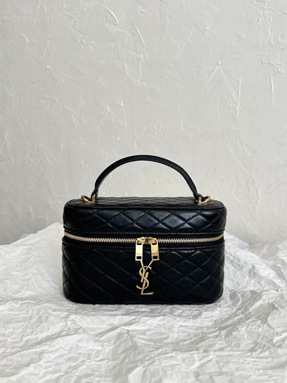 SAINT LAURENT Gaby Vanity leather shoulder bag gold hardware