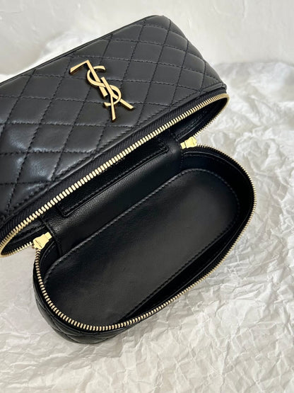 SAINT LAURENT Gaby Vanity leather shoulder bag gold hardware