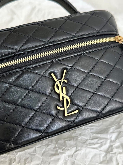 SAINT LAURENT Gaby Vanity leather shoulder bag gold hardware