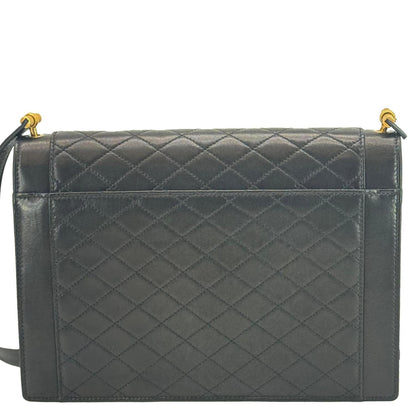 YVES SAINT LAURENT Gaby Small Envelope Quilted Leather Wallet Black
